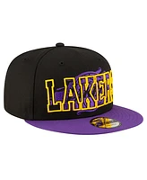 New Era Men's Black/Purple Los Angeles Lakers Sport Night Splatter 2-Tone 9FIFTY Snapback Hat