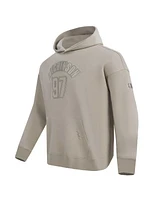 Pro Standard Men's Aidan Hutchinson Tan Detroit Lions Player Name Number Pullover Hoodie