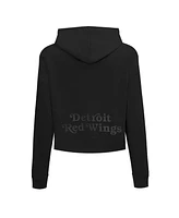 Pro Standard Women's Black Detroit Red Wings Jewels Cropped Pullover Hoodie