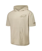 Pro Standard Men's Tan Philadelphia Eagles Neutrals Capsule Short Sleeve Pullover Hoodie