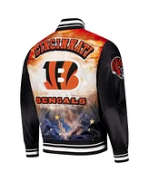 Pro Standard Men's Black Cincinnati Bengals Sublimated Satin Full-Snap Jacket