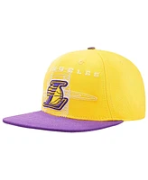 Pro Standard Men's Gold/Purple Los Angeles Lakers Logo Morph Snapback Hat