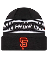 New Era Men's Black San Francisco Giants Authentic Collection Cuffed Knit Hat