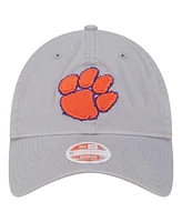 New Era Women's Gray Clemson Tigers Logo 9TWENTY Adjustable Hat