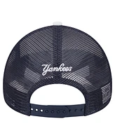 New Era Men's White/Navy New York Yankees Spring Training Circle Foam A-Frame 9FORTY Trucker Adjustable Hat