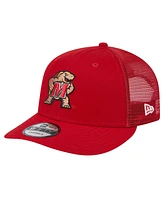 New Era Men's Red Maryland Terrapins Trucker 9FIFTY Snapback Hat