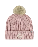 '47 Brand Women's Dusty Rose Miami Dolphins Meeko Cuffed Knit Hat with Pom