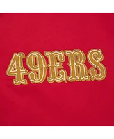 Mitchell & Ness Men's Scarlet San Francisco 49ers Heavyweight Satin Full-Zip Jacket