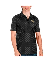 Antigua Men's Black/Steel Ucf Knights Spark Polo