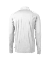 Cutter & Buck Men's White Louisville Cardinals Adapt Knit Stretch Quarter-Zip Pullover Top