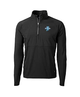 Cutter & Buck Men's Black Indiana State Sycamores Adapt Knit Hybrid Quarter-Zip Pullover Top