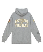 Mitchell & Ness Men's Heather Gray San Francisco 49ers Team Origins Fleece Pullover Hoodie