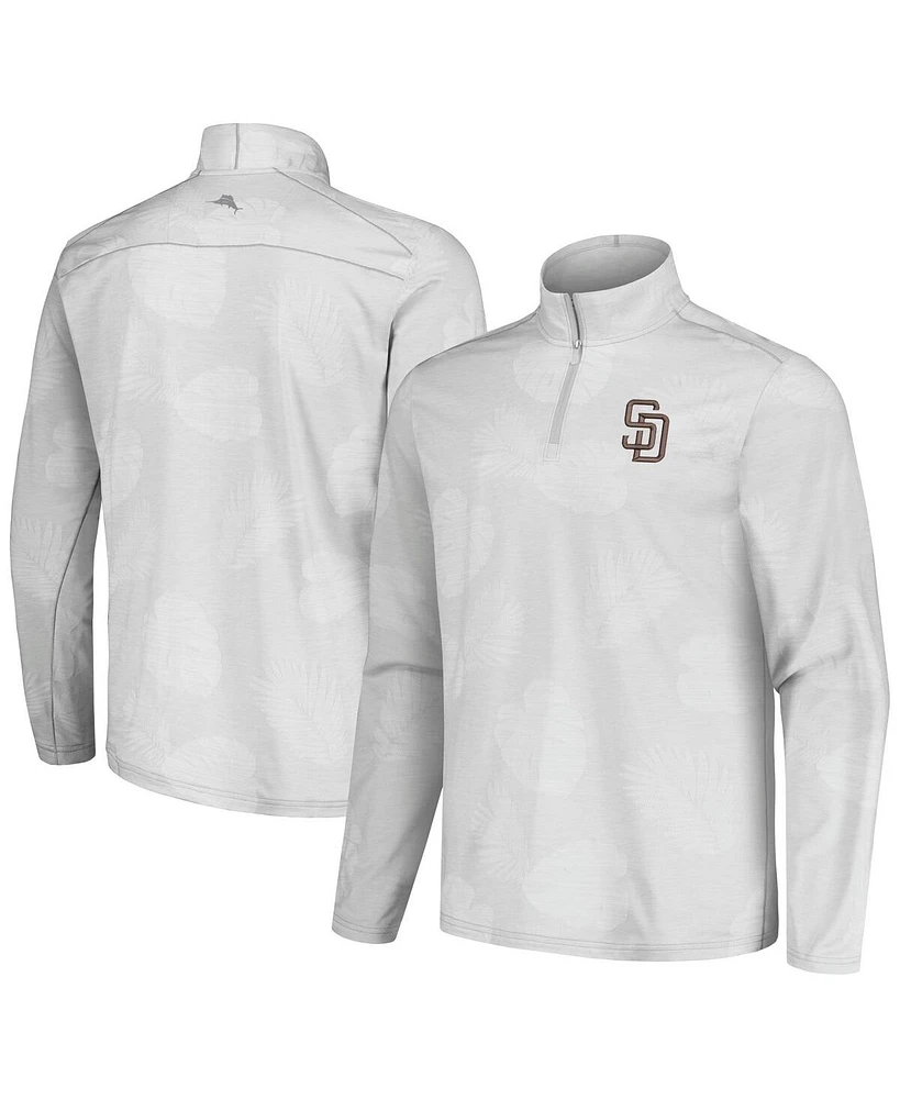 Tommy Bahama Men's Gray San Diego Padres Delray Frond IslandZone Half-Zip Jacket