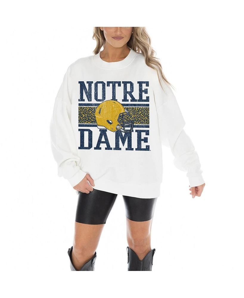 Gameday Couture Women's White Notre Dame Fighting Irish Fair Catch Pullover Sweatshirt