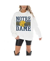 Gameday Couture Women's White Notre Dame Fighting Irish Fair Catch Pullover Sweatshirt