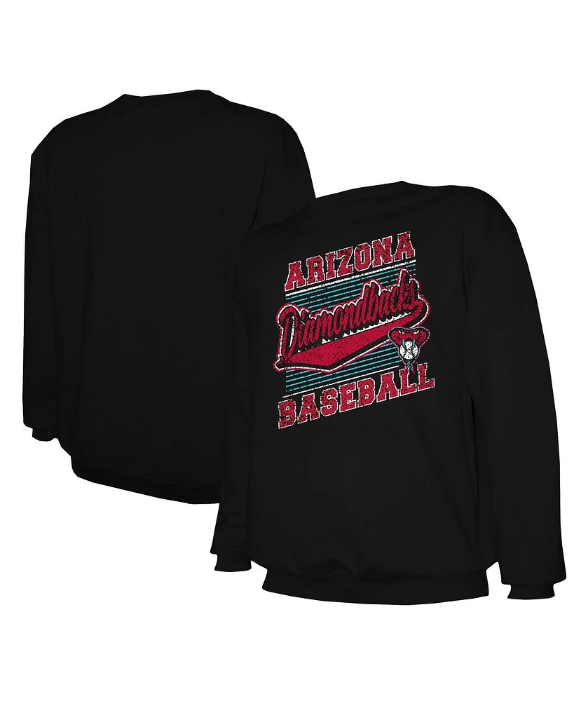 Stitches Men's Black Arizona Diamondbacks Pullover Sweatshirt