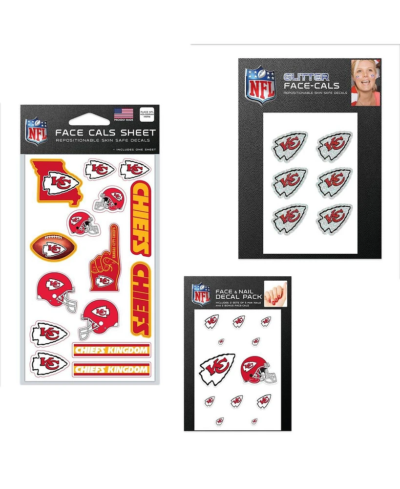 Wincraft Kansas City Chiefs 4" x 7" Waterless Tattoos Set