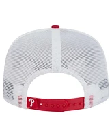 New Era Men's Red Philadelphia Phillies 9FIFTY A-Frame Trucker Snapback Hat