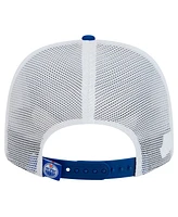 New Era Men's Royal/White Edmonton Oilers Core Trucker 9SEVENTY Stretch-Snap Hat