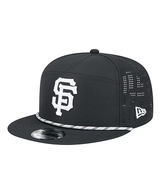 New Era Men's Black San Francisco Giants Laser Cut 9FIFTY Snapback Hat