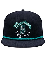 New Era Men's Navy Seattle Mariners Full Circle Corduroy Golfer Adjustable Hat