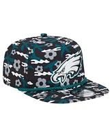 New Era Men's Black Philadelphia Eagles Wakey Wakey Golfer Snapback Hat