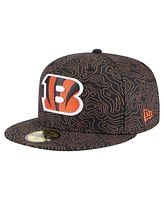 New Era Men's Black Cincinnati Bengals Geo 59FIFTY Fitted Hat