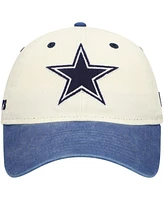 New Era Men's Cream/Navy Dallas Cowboys Classic Sidescript 9TWENTY Adjustable Hat