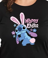 Hybrid Apparel Trendy Plus Lilo and Stitch Holidays Graphic Crew Neck T-Shirt