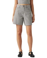 Levi's Premium Women's High-Rise Check-Print Baggy Shorts