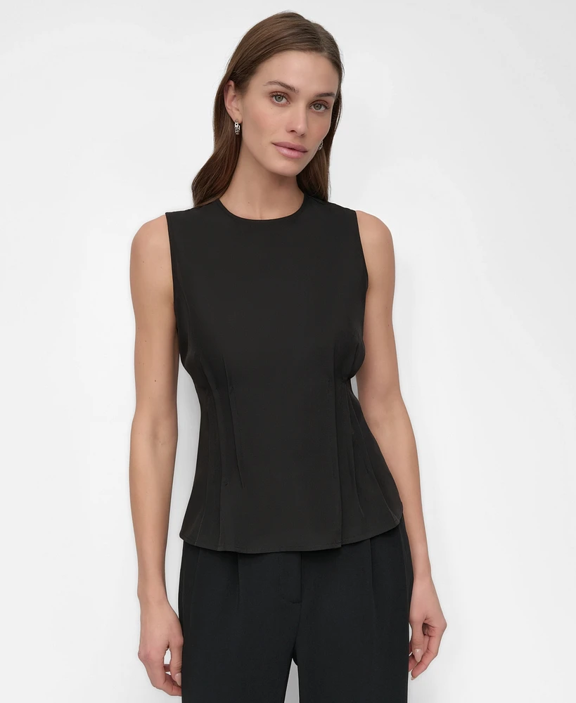 Dkny Women's Sleeveless Peplum Blouse