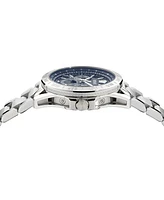 Versace Men's Swiss V-Galaxy Moonphase Stainless Steel Bracelet Watch 43mm