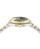 Versace Men's Swiss Automatic V-Contempo Gmt Two-Tone Stainless Steel Bracelet Watch 40x48mm