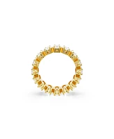 Swarovski Matrix Gold-Tone Plated Oval Cut Ring