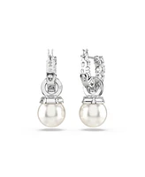 Swarovski Matrix Rhodium Plated Round Cut Drop Earrings