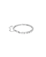Swarovski Matrix Baguette Cut White Rhodium Plated Tennis Bracelet