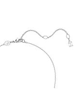 Swarovski Matrix Gradient of Round Cut White Rhodium Plated Necklace