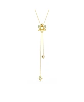 Swarovski Idyllia Mixed Cuts Flower Multicolored Gold-Tone Plated Y Pendant Necklace
