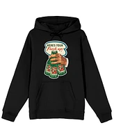 7UP Big & Tall Here's Your Fresh Up Long Sleeve Black Adult Hooded Sweatshirt-4XL