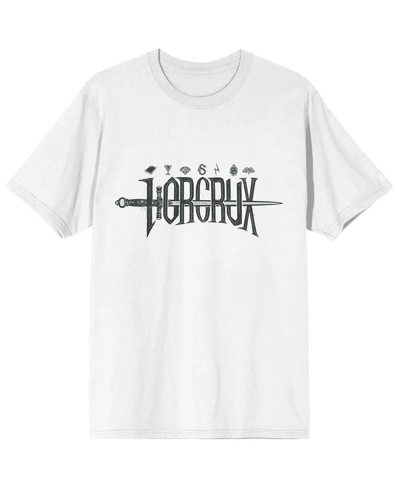 Harry Potter Horcrux with Sword Icon Men's White Graphic Tee - 3XL