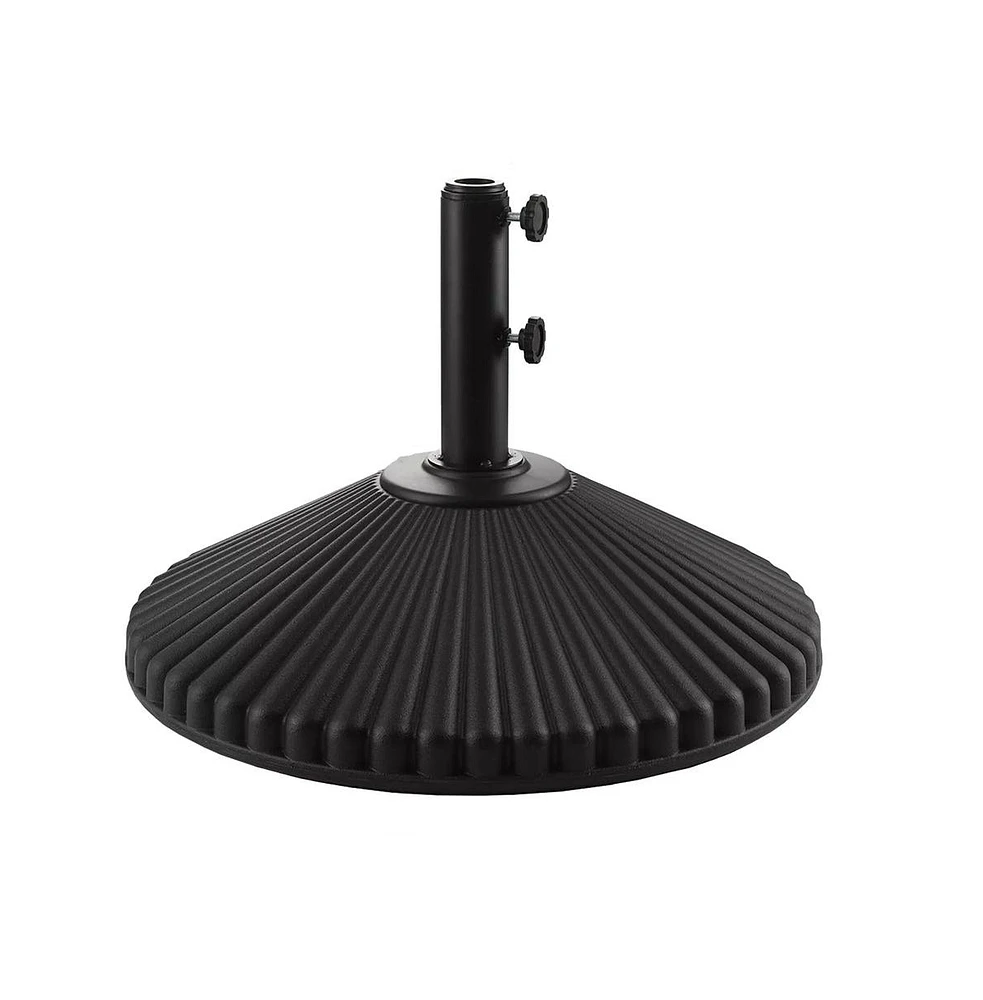 23in Patio Umbrella Base Round Heavy Duty Umbrella Base Outdoor Umbrella Stand Water and Sand Fillable for Backyard Garden