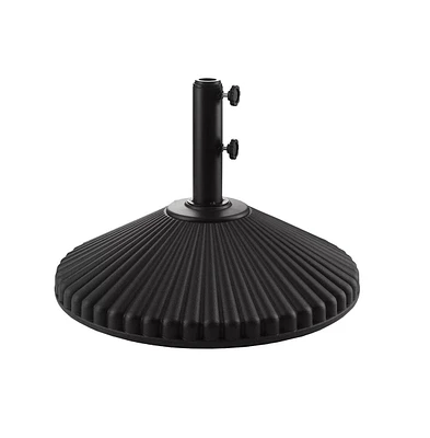 23in Patio Umbrella Base Round Heavy Duty Umbrella Base Outdoor Umbrella Stand Water and Sand Fillable for Backyard Garden