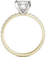 Charles & Colvard Moissanite Classic Basket Solitaire Engagement Ring (2-1/2 ct. t.w.) in Two-Tone 14k Gold