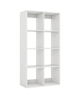 Cube Bookshelf with Back Guardrail for Living Room Bedroom