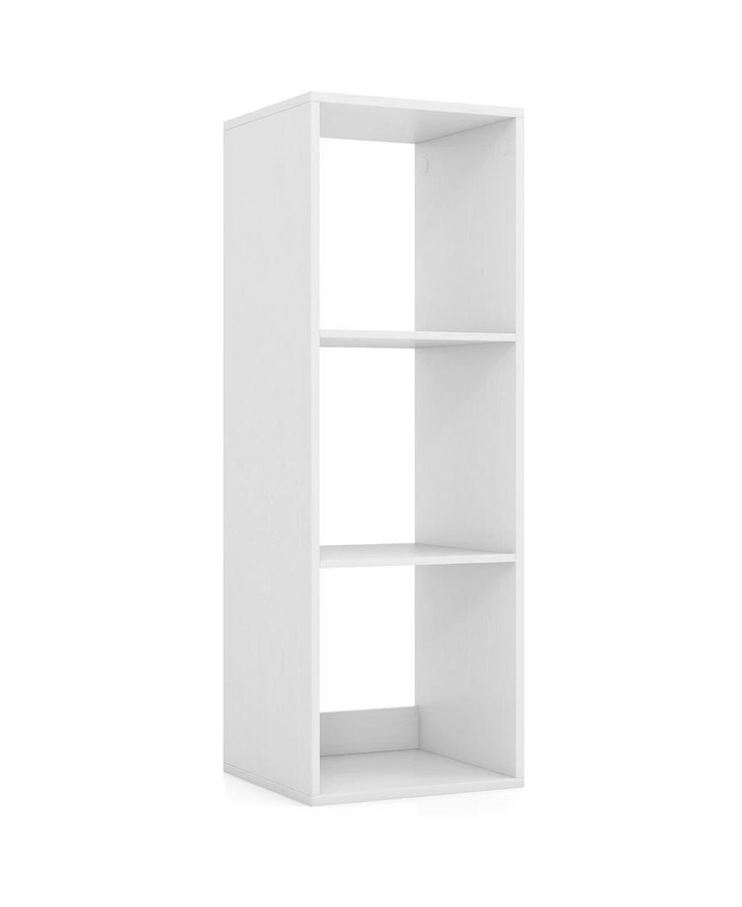 Cube Bookshelf with Back Guardrail for Living Room Bedroom