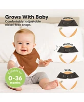 8pk Quin Bandana Bibs, Baby Bibs for Drooling and Teething, Cotton Drool Girl, Boy