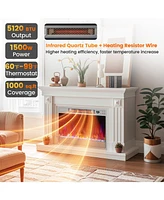 Electric Fireplace Insert with Remote Control for Convenient Temperature Control and Cozy Ambiance