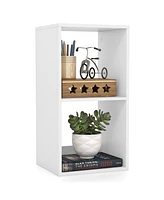 2 Cube Bookshelf with Back Guardrail for Living Room Bedroom