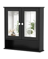 Bathroom Wall-Mount Mirror Cabinet Organizer for Stylish Storage and Space-Saving Solutions
