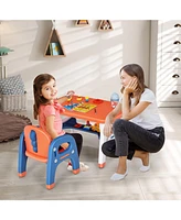 Kids Activity Table and Chair Set with Montessori Toys for Preschool and Kindergarten Learning Fun